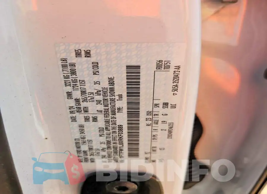 1FTFW1L8XRKF03889 Photo# 12