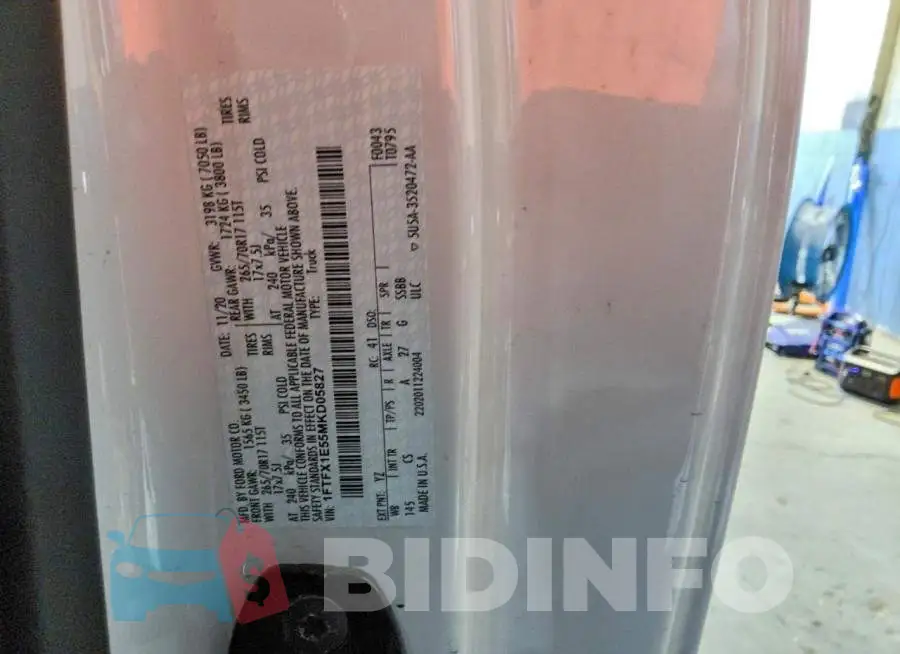 1FTFX1E55MKD05827 Photo# 12