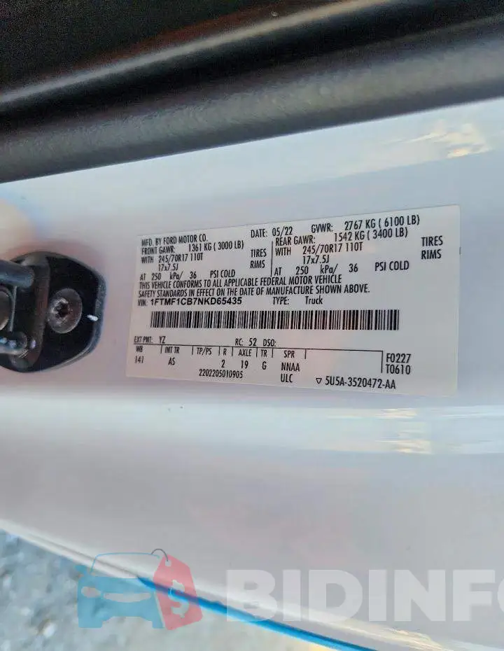 1FTMF1CB7NKD65435 Photo# 12