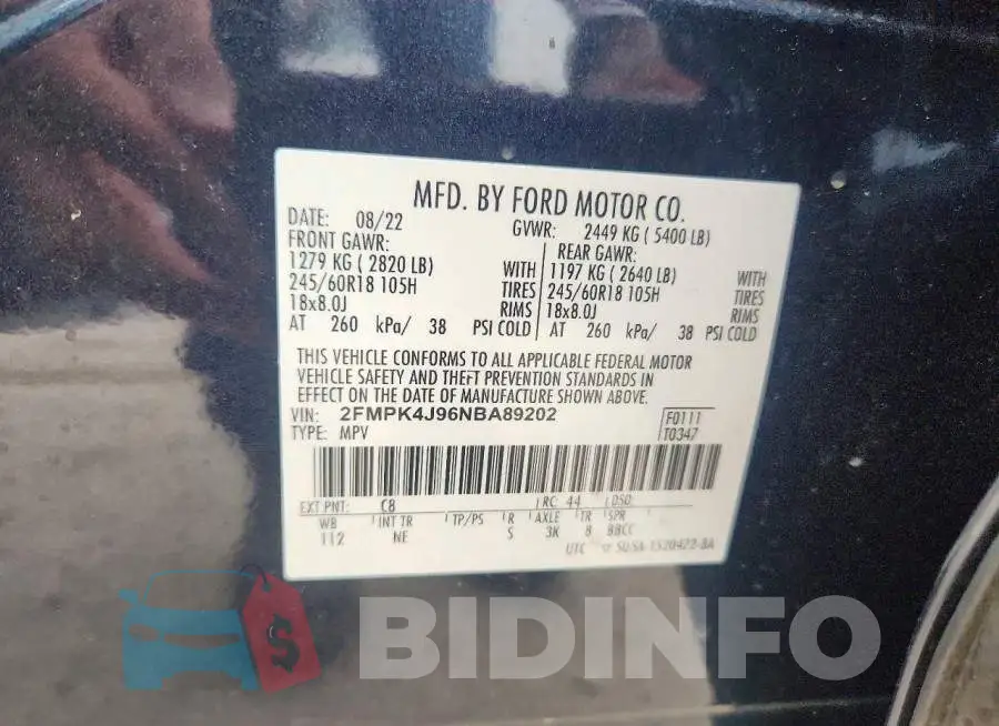 2FMPK4J96NBA89202 Photo# 14