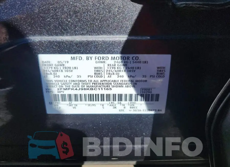 2FMPK4J98KBC11165 Photo# 13