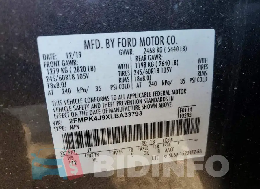 2FMPK4J9XLBA33793 Photo# 13