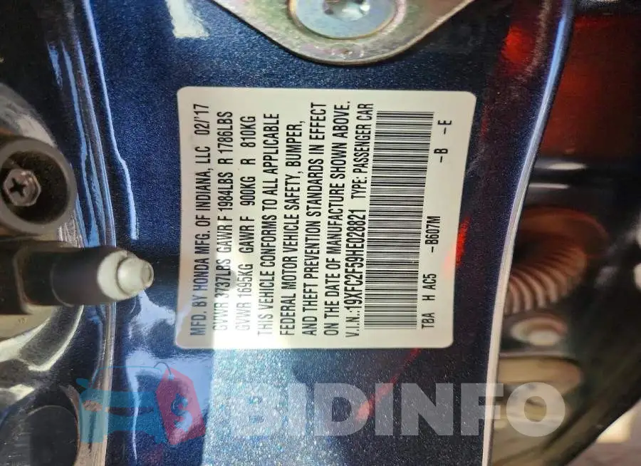 19XFC2F59HE028821 Photo# 12