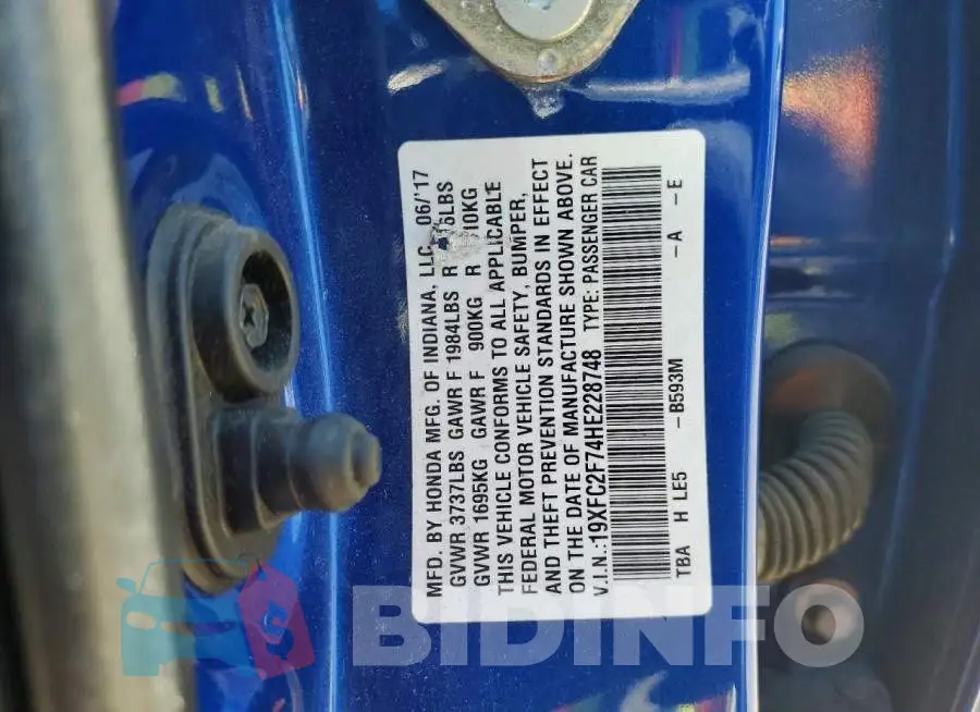 19XFC2F74HE228748 Photo# 12
