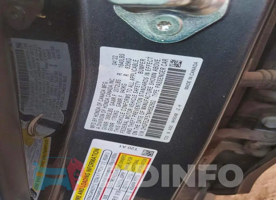 2HGFE2F57NH582662 Photo# 13