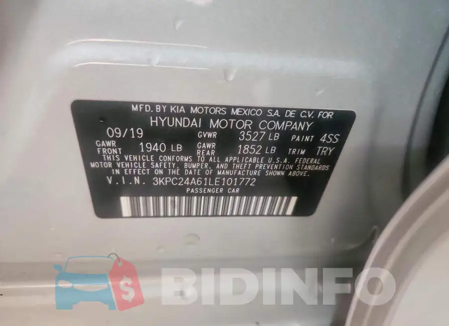 3KPC24A61LE101772 Photo# 12