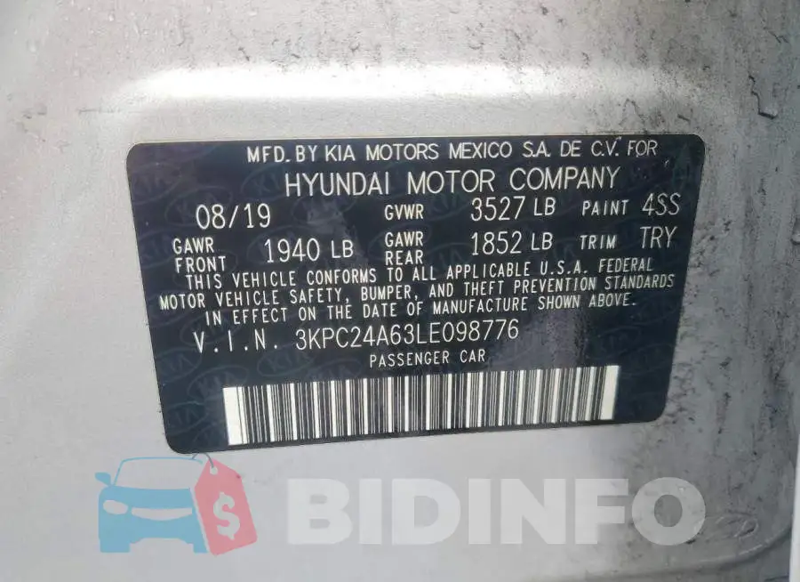 3KPC24A63LE098776 Photo# 12