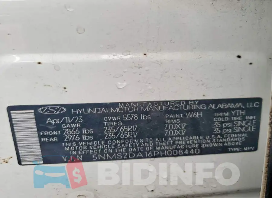 5NMS2DA16PH008440 Photo# 13