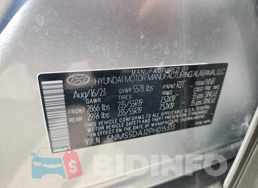 5NMS5DA12PH015313 Photo# 14