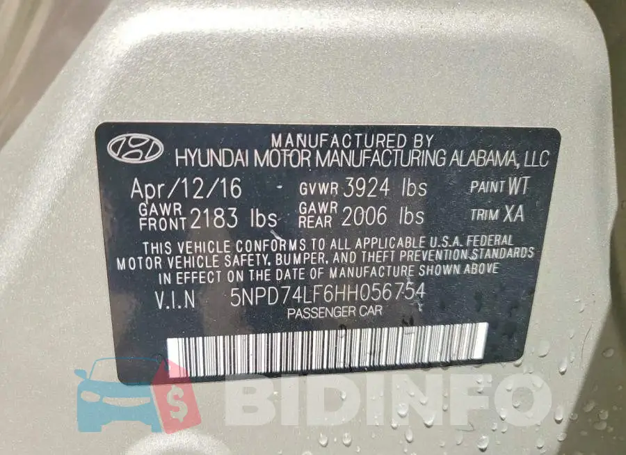 5NPD74LF6HH056754 Photo# 13