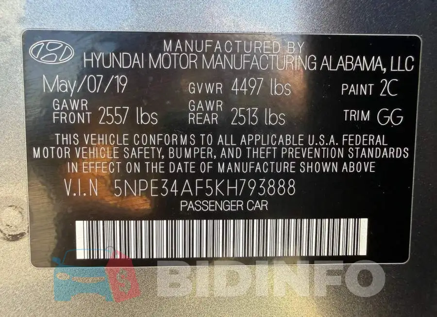 5NPE34AF5KH793888 Photo# 10