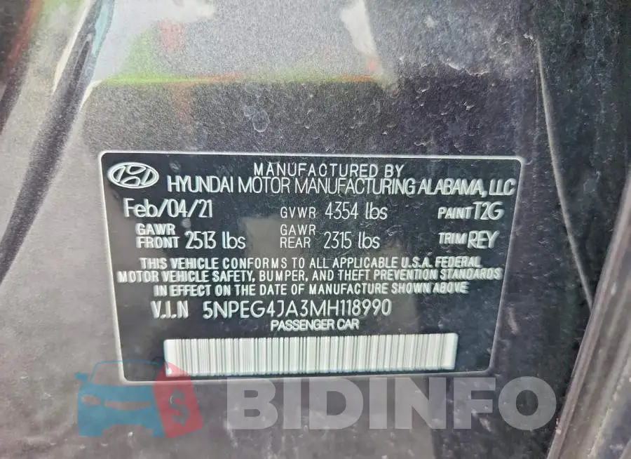 5NPEG4JA3MH118990 Photo# 12
