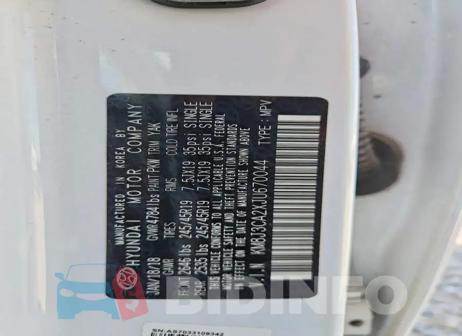 KM8J3CA2XJU670044 Photo# 12