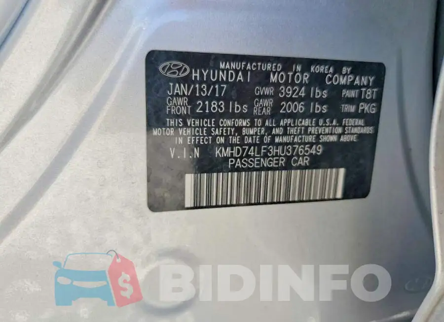 KMHD74LF3HU376549 Photo# 12