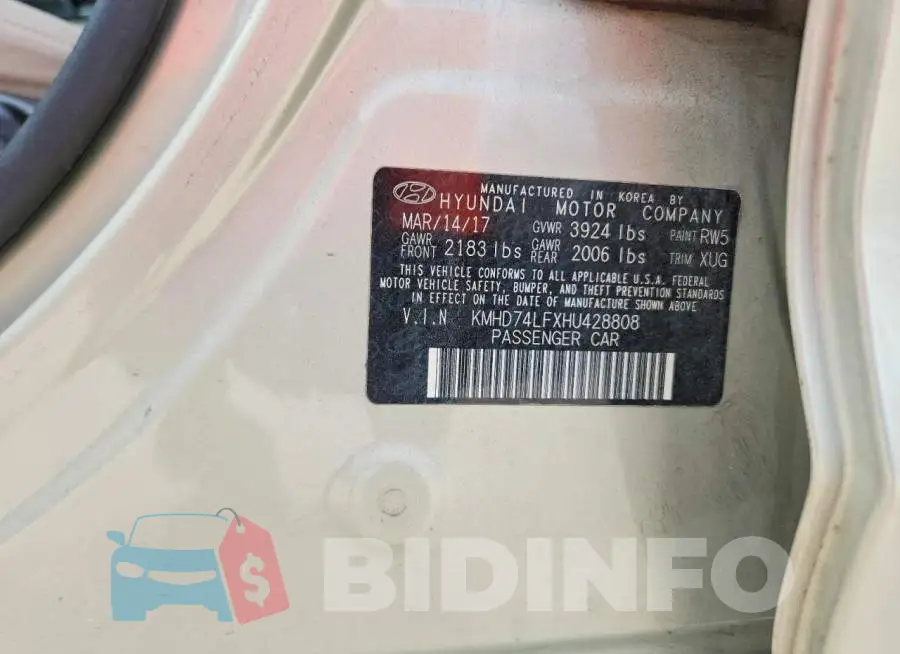 KMHD74LFXHU428808 Photo# 13