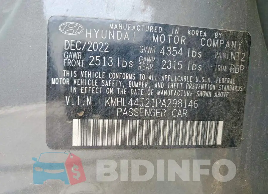 KMHL44J21PA298146 Photo# 13