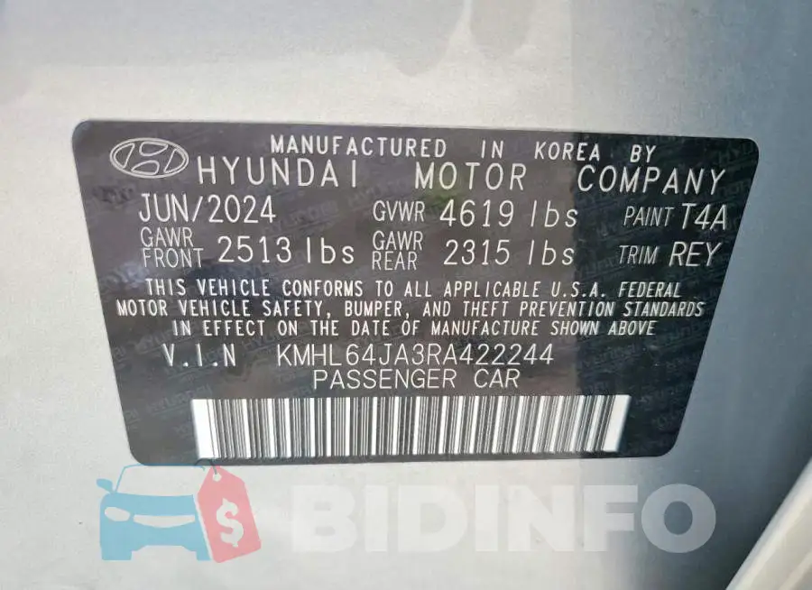 KMHL64JA3RA422244 Photo# 12