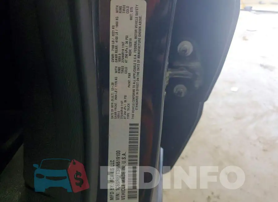 1C6SRFFT3MN619100 Photo# 12