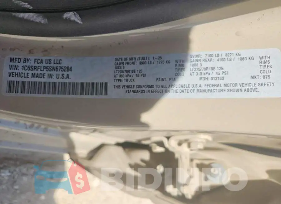 1C6SRFLP5SN675284 Photo# 13