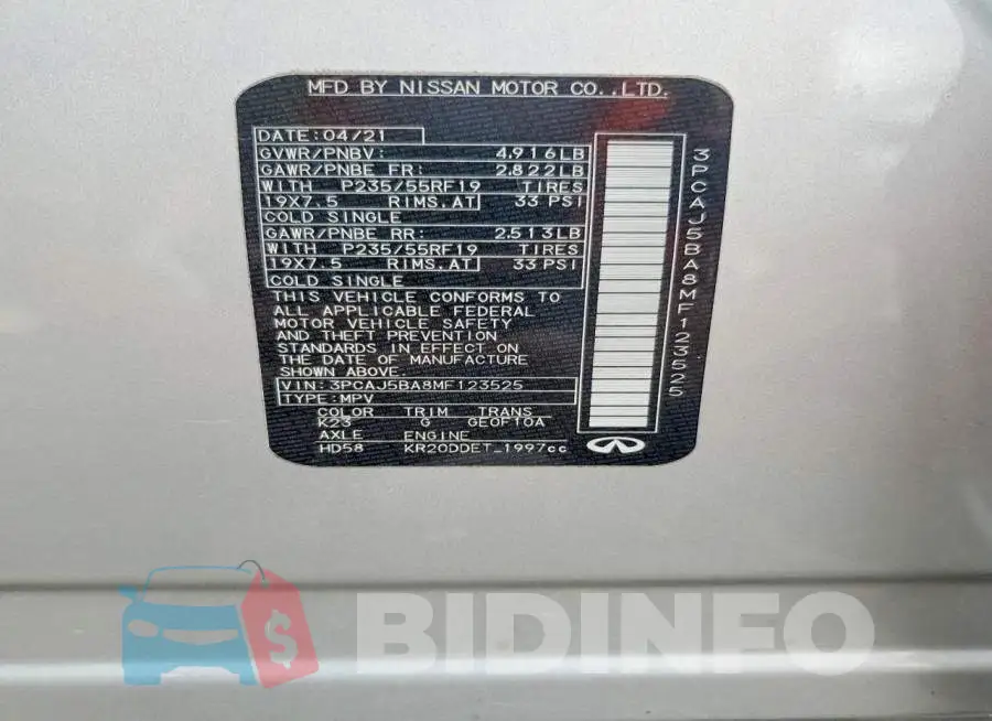3PCAJ5BA8MF123525 Photo# 12