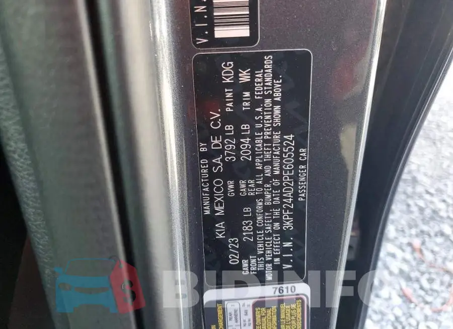 3KPF24AD2PE605524 Photo# 12