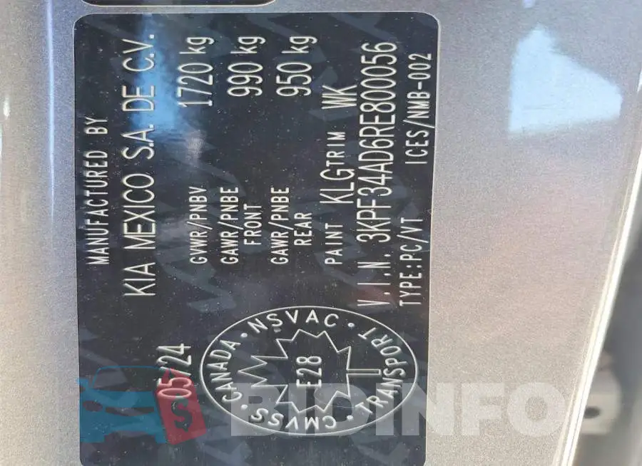 3KPF34AD6RE800056 Photo# 13
