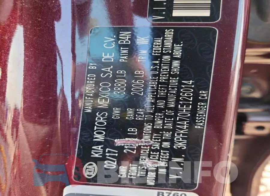 3KPFK4A70HE126014 Photo# 12