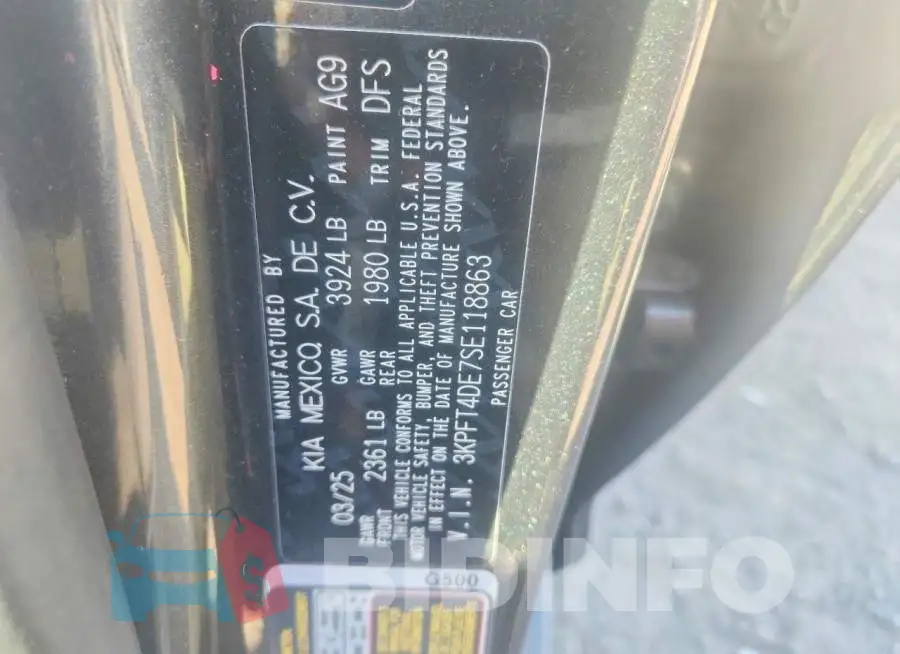 3KPFT4DE7SE118863 Photo# 12