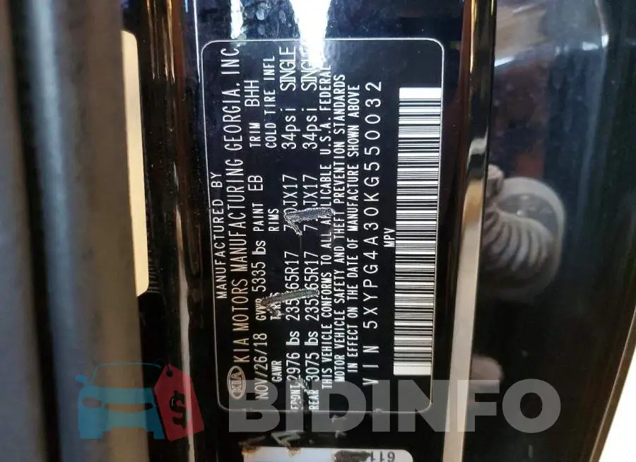 5XYPG4A30KG550032 Photo# 14