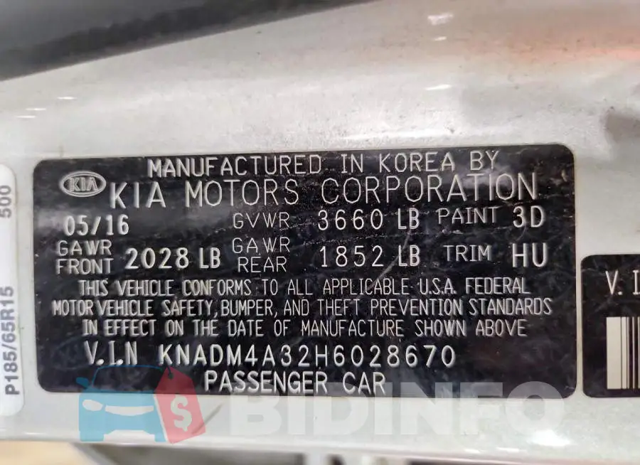 KNADM4A32H6028670 Photo# 13