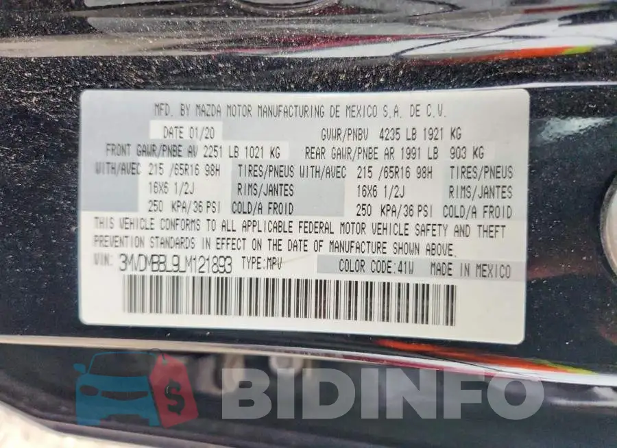 3MVDMBBL9LM121893 Photo# 13