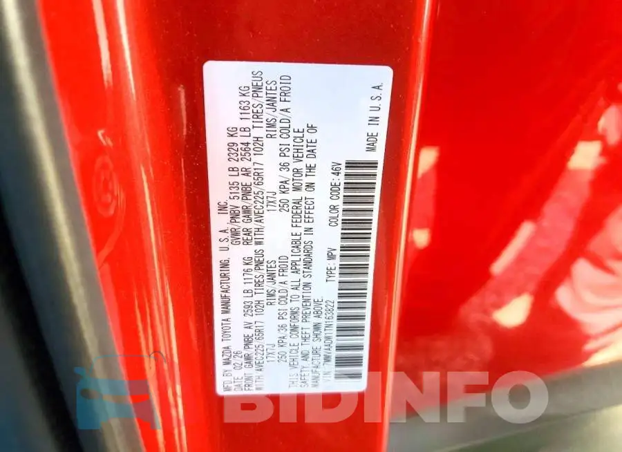 7MMVAADW1TN163822 Photo# 14