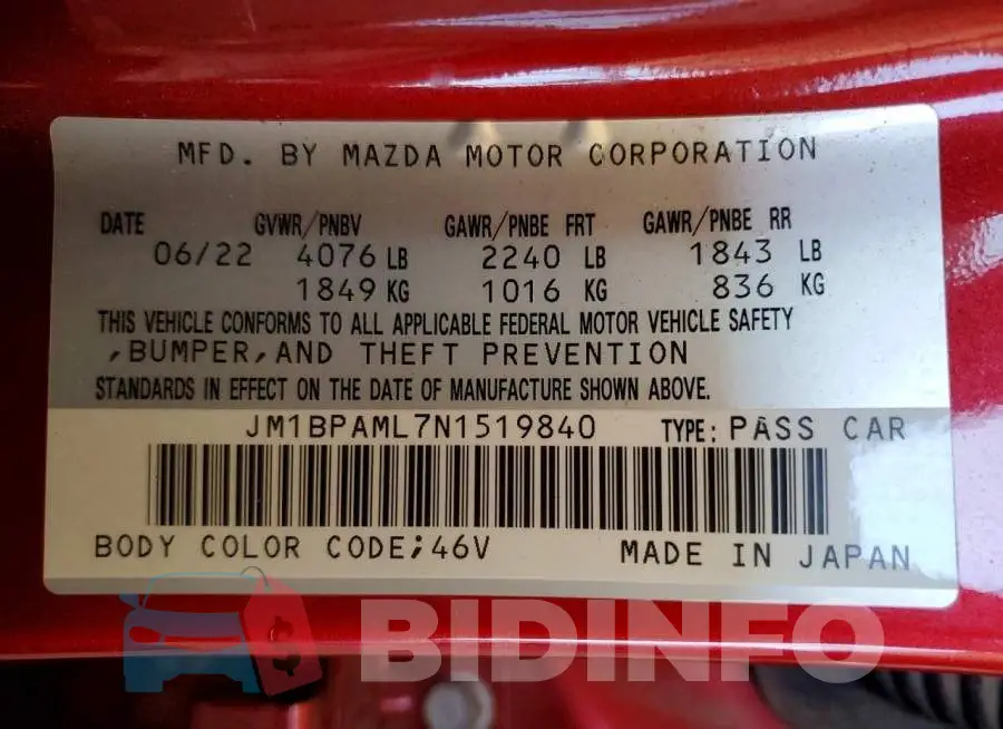JM1BPAML7N1519840 Photo# 13