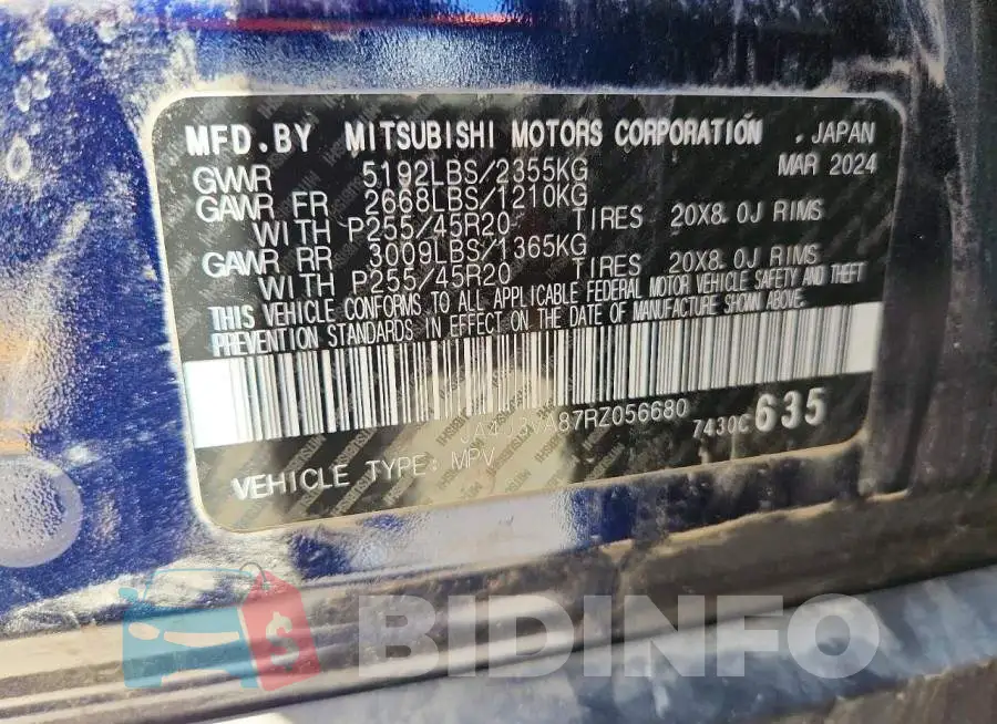 JA4J3VA87RZ056680 Photo# 13