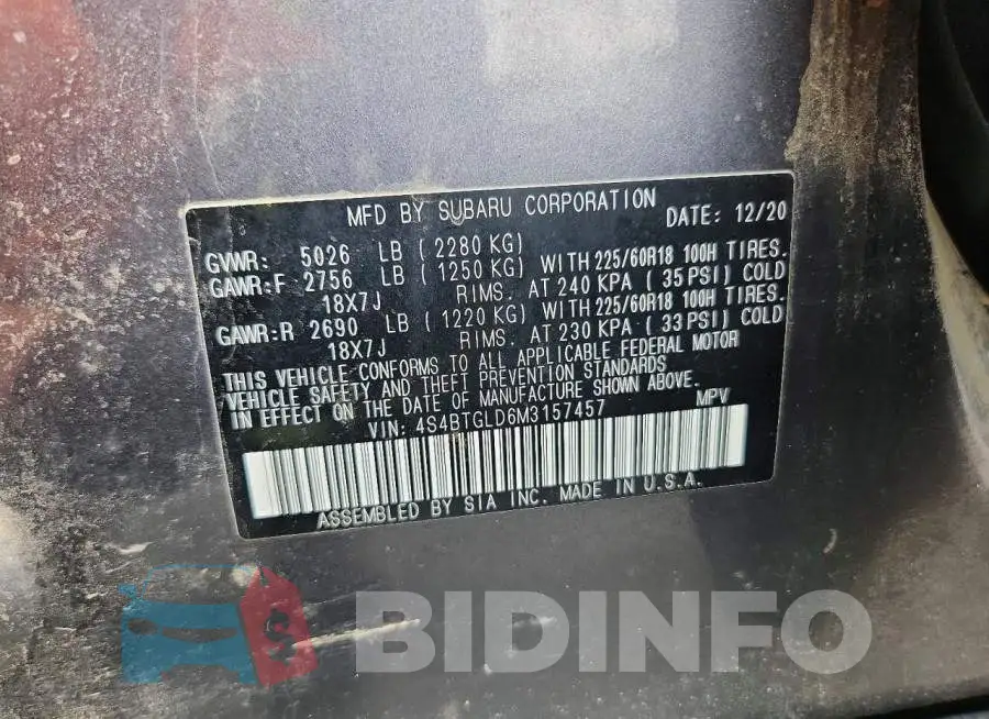 4S4BTGLD6M3157457 Photo# 13