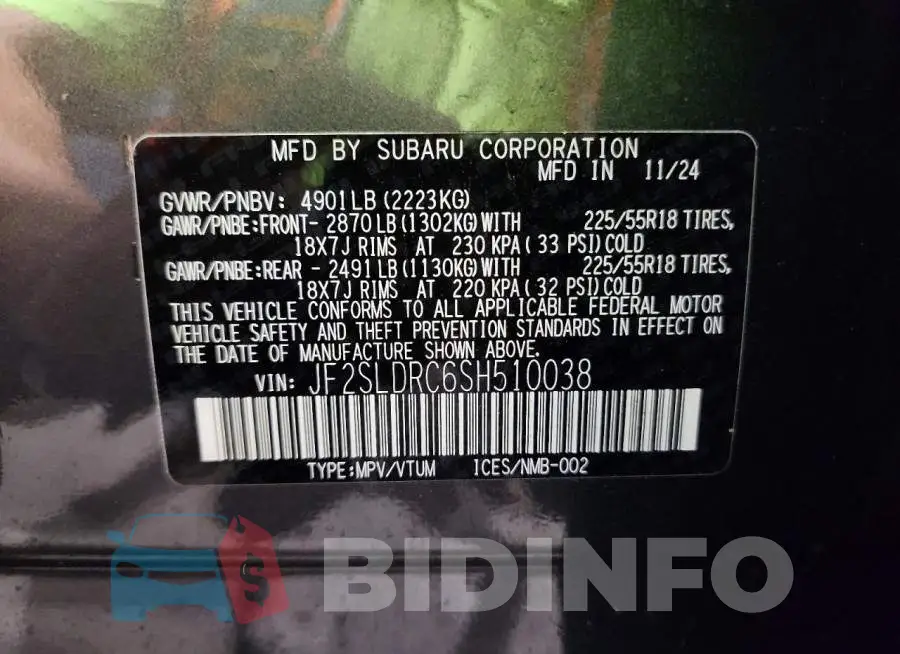 JF2SLDRC6SH510038 Photo# 14