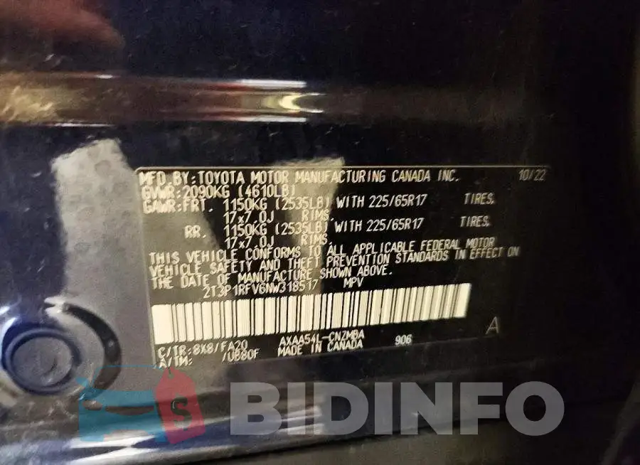 2T3P1RFV6NW318517 Photo# 13