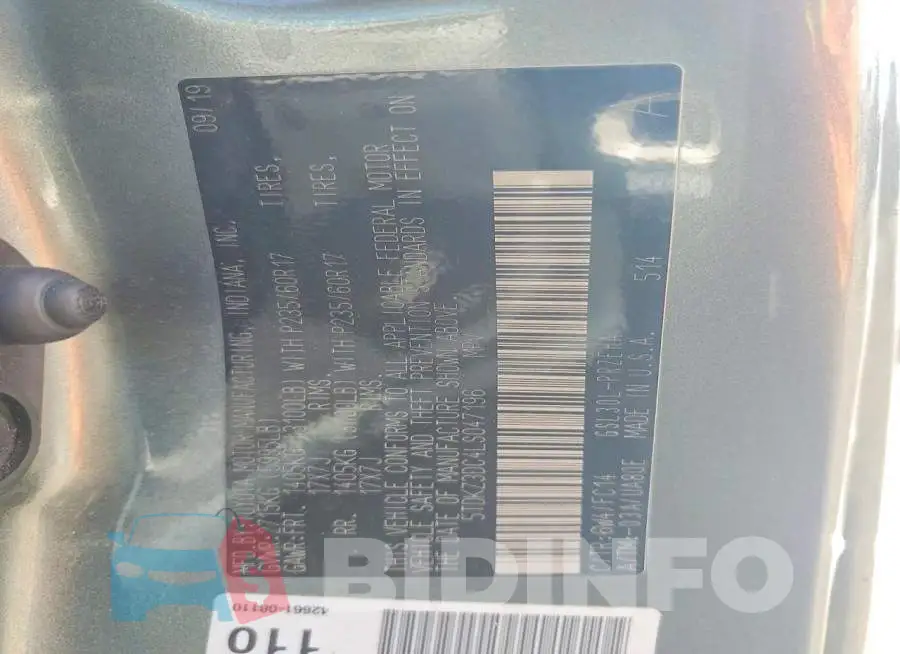 5TDKZ3DC4LS047196 Photo# 14