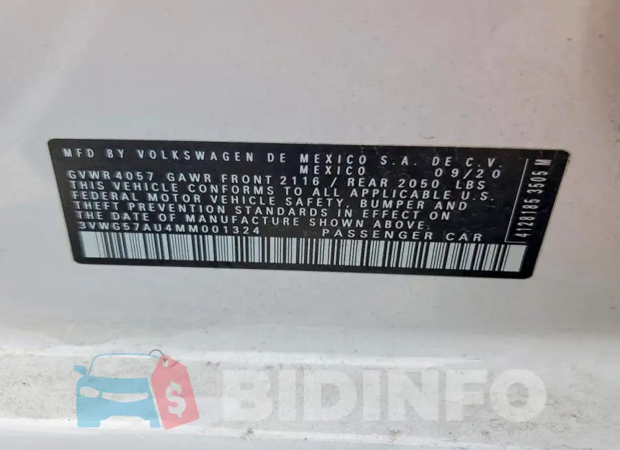 3VWG57AU4MM001324 Photo# 13