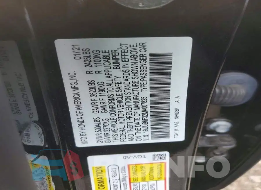 19UUB6F32MA007825 Photo# 12