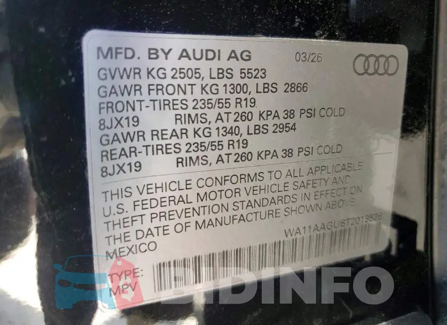 WA11AAGU6T2019526 Photo# 14