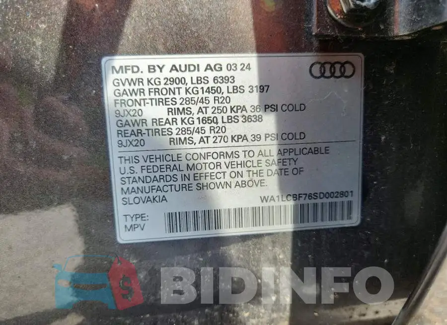 WA1LCBF76SD002801 Photo# 14