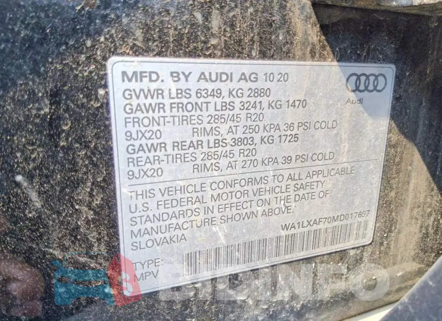 WA1LXAF70MD017697 Photo# 13