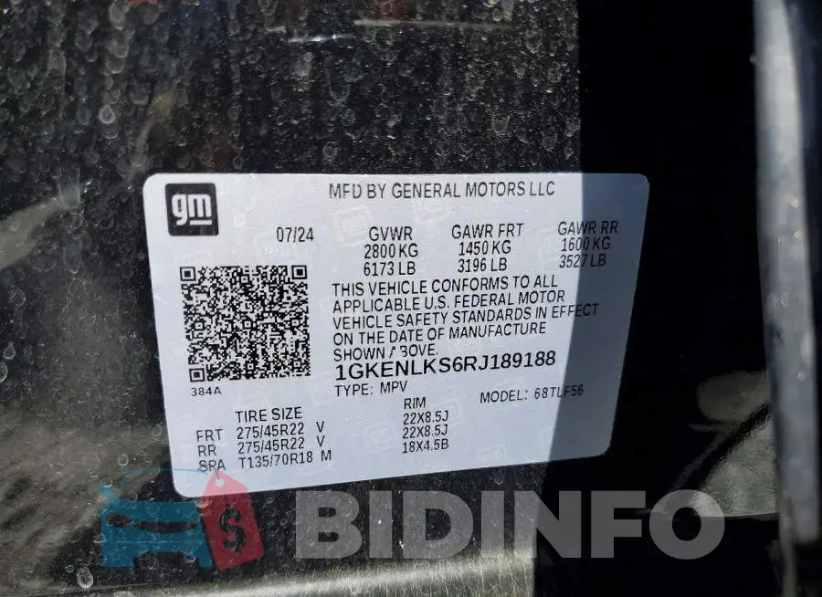 1GKENLKS6RJ189188 Photo# 13