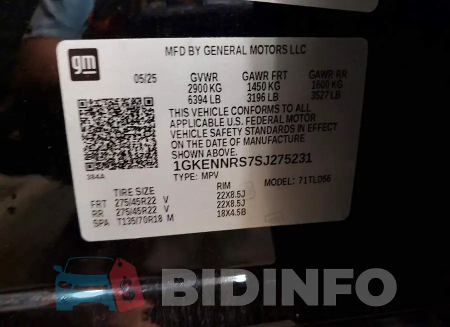 1GKENNRS7SJ275231 Photo# 13
