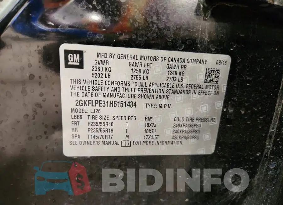 2GKFLPE31H6151434 Photo# 12