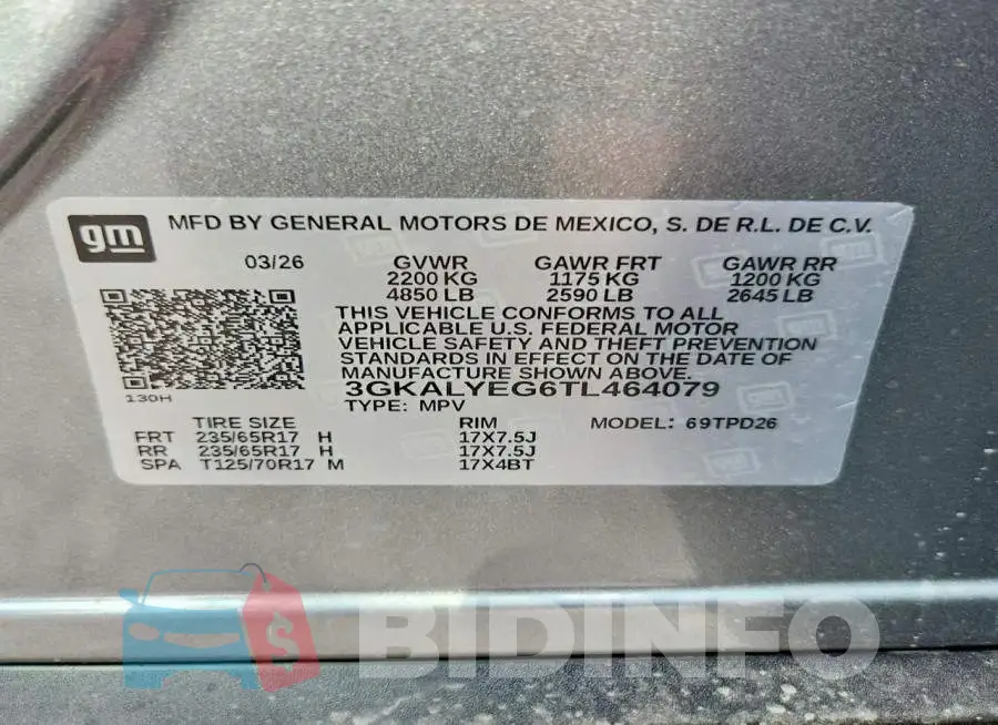 3GKALYEG6TL464079 Photo# 13