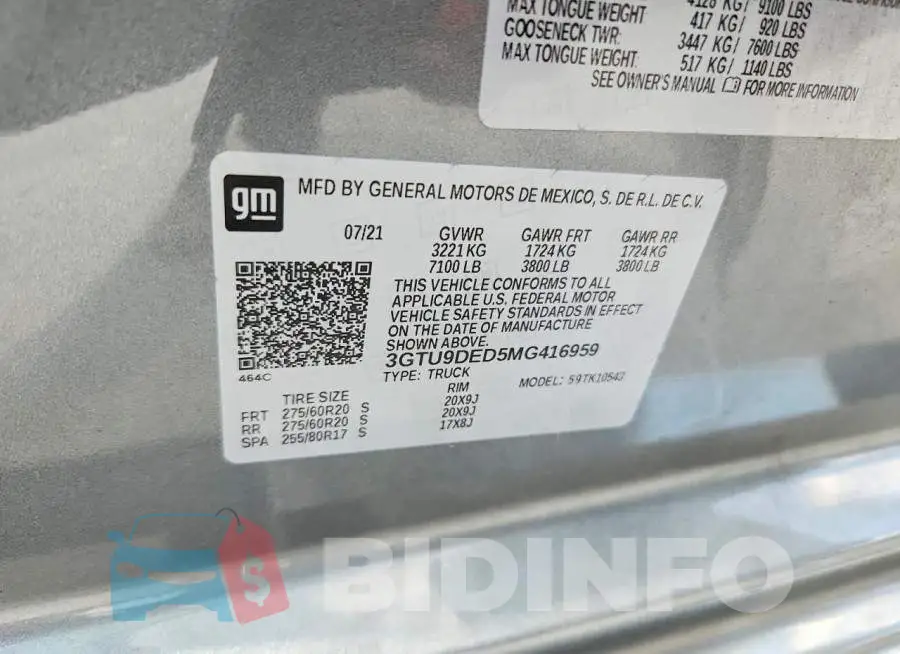3GTU9DED5MG416959 Photo# 13