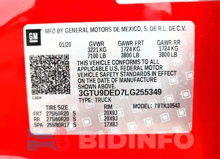 3GTU9DED7LG255349 Photo# 13