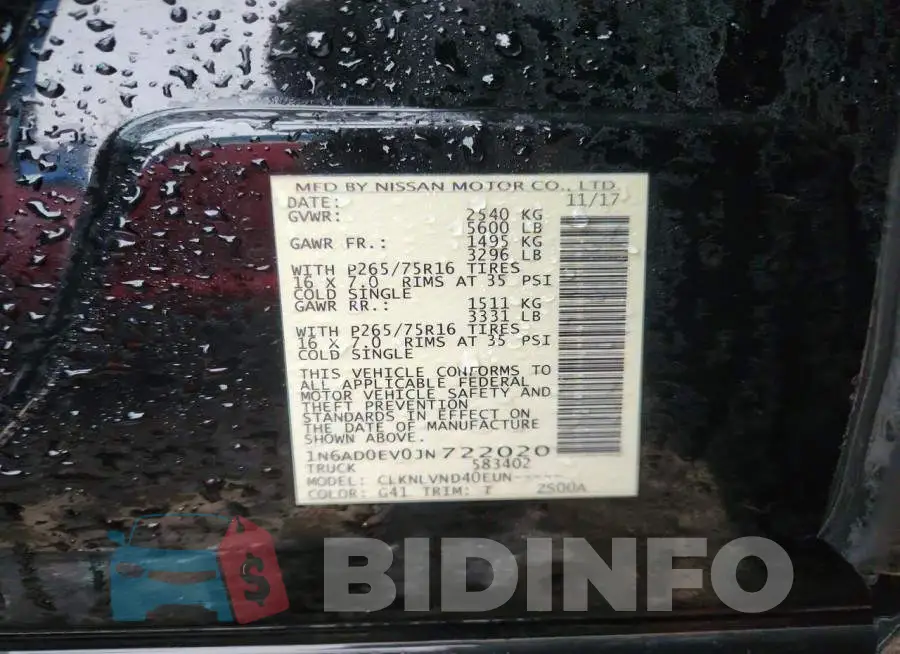 1N6AD0EV0JN722020 Photo# 12